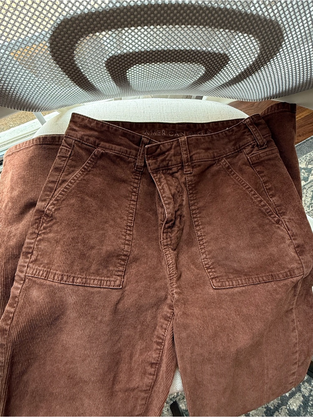 American Eagle Outfitters Corduroy Pants in Chestnut Brown